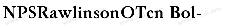 NPSRawlinsonOTcn Bol字体转换